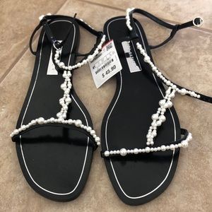 Zara pearl sandals